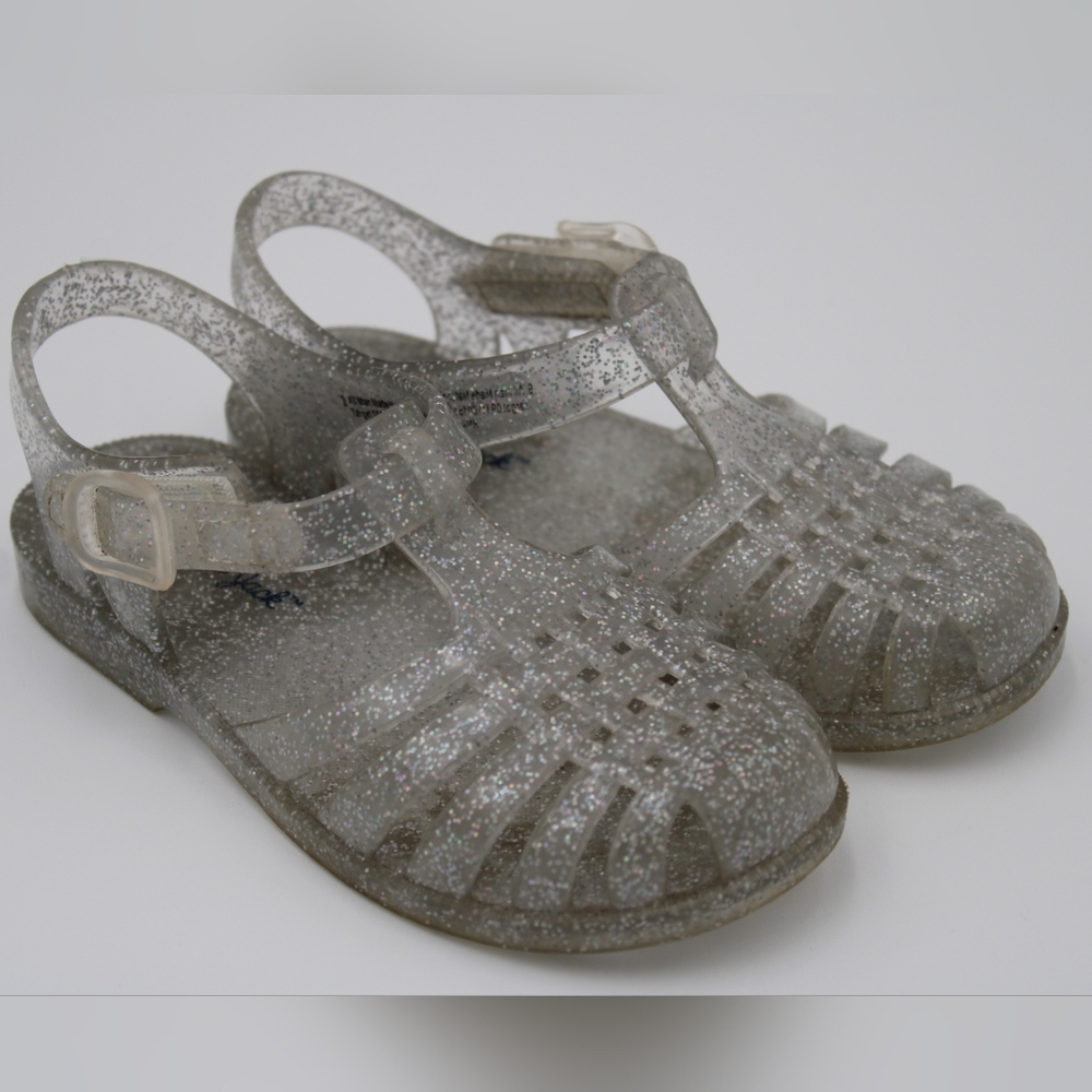 Cat & Jack Toddler Girls Glitter Jelly Sandals Size 9